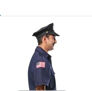 Adult Man Police Officer Halloween Costume shirt only -  Size XL NWT